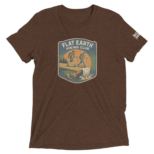 Flat Earth Hiking Club T-shirt- funny tshirt by Niche Goods