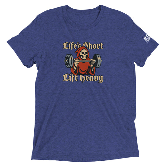 Life's Short Lift Heavy T-Shirt- funny tshirt by Niche Goods