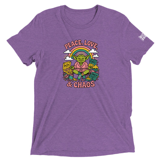Peace, Love & Chaos Goblin T-Shirt- funny tshirt by Niche Goods