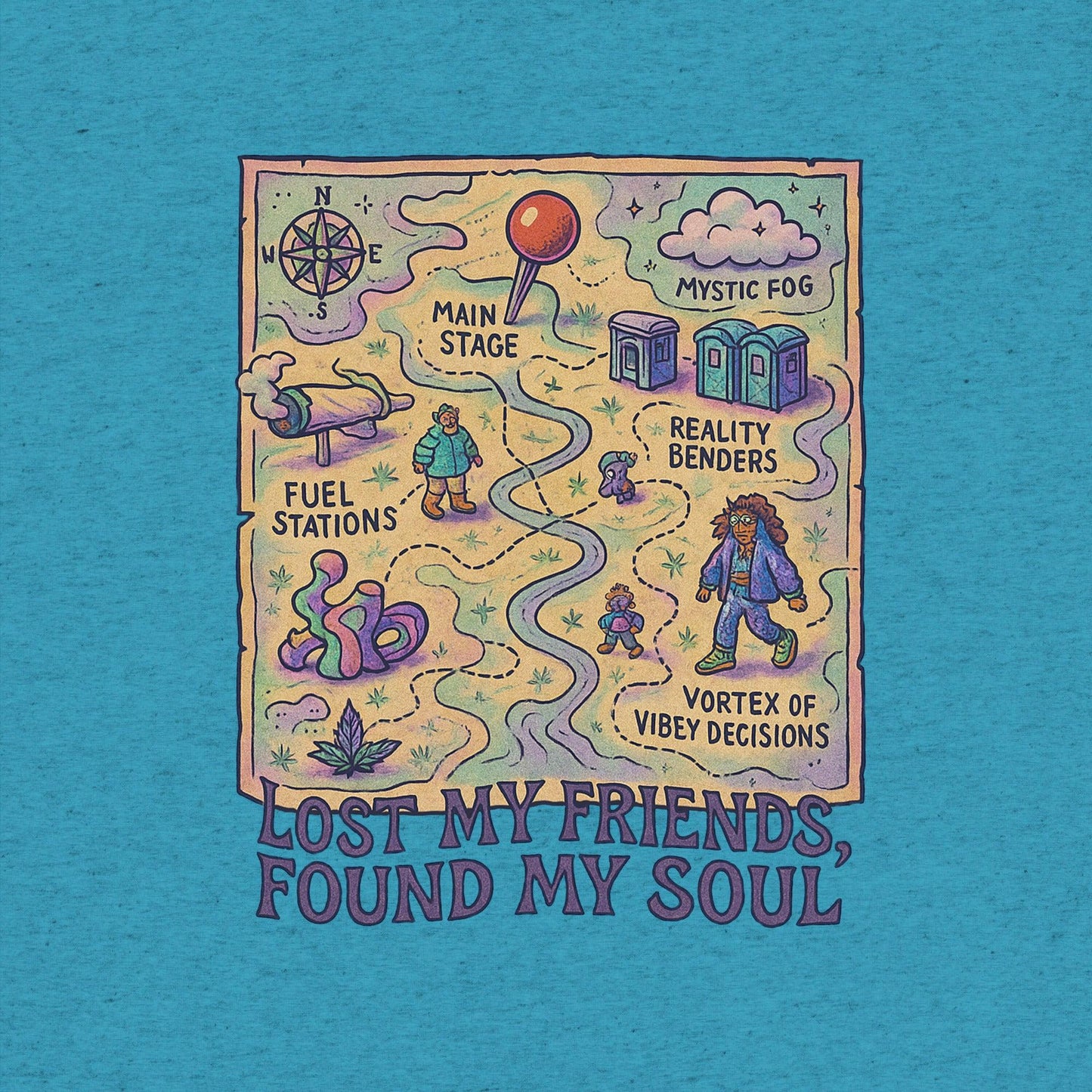 Lost My Friends, Found My Soul- funny tshirt by Niche Goods