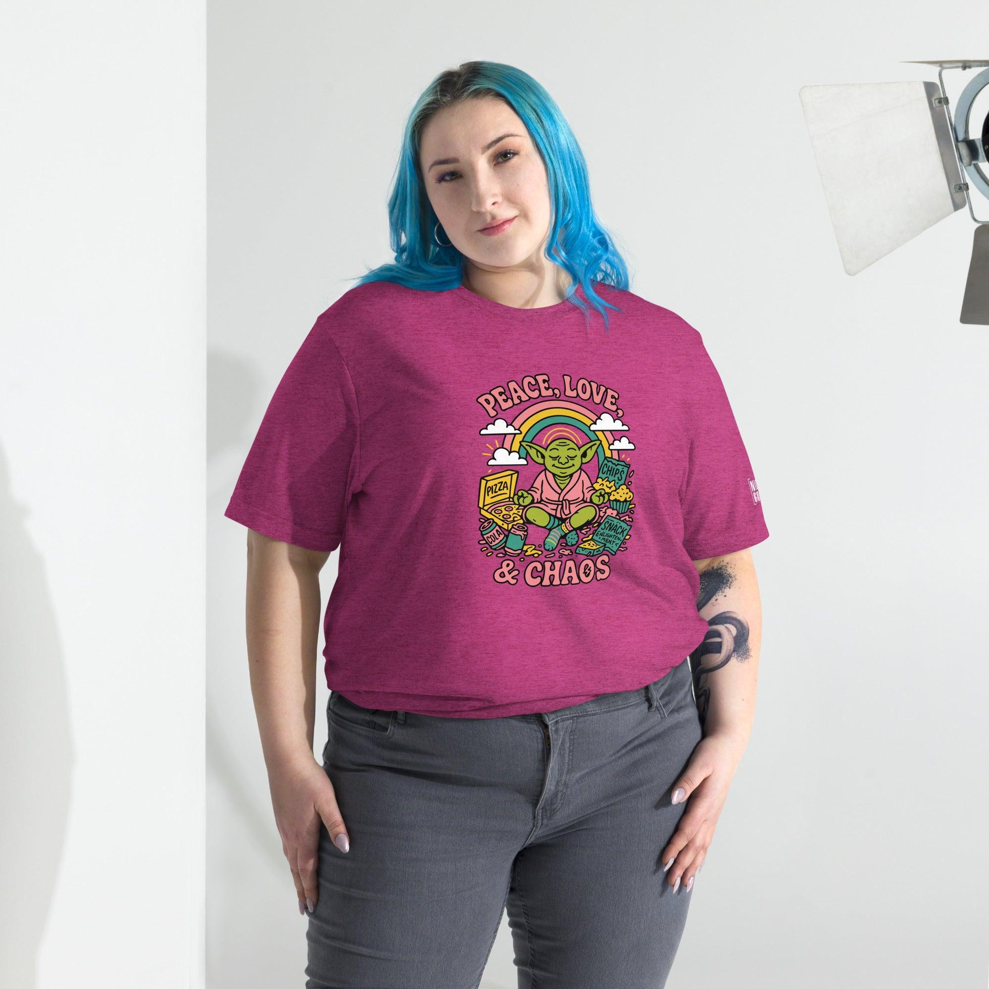 Peace, Love & Chaos Goblin T-Shirt- funny tshirt by Niche Goods