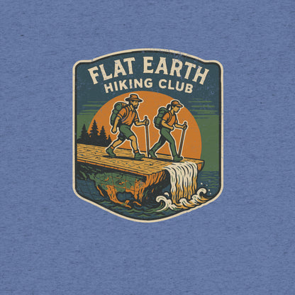 Flat Earth Hiking Club T-shirt- funny tshirt by Niche Goods