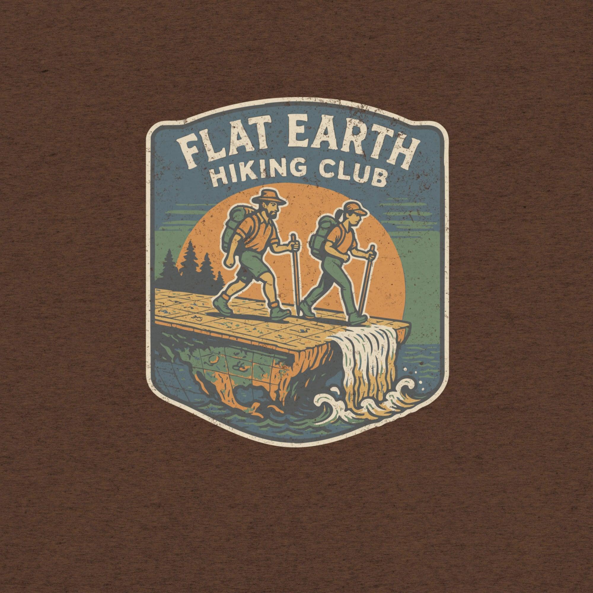 Flat Earth Hiking Club T-shirt- funny tshirt by Niche Goods