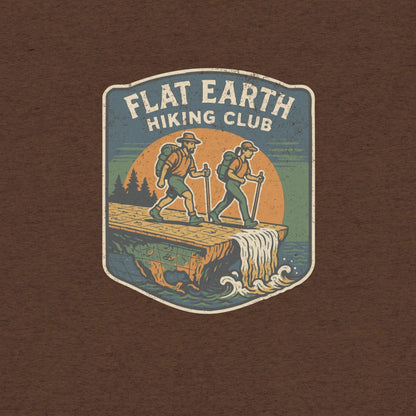 Flat Earth Hiking Club T-shirt- funny tshirt by Niche Goods