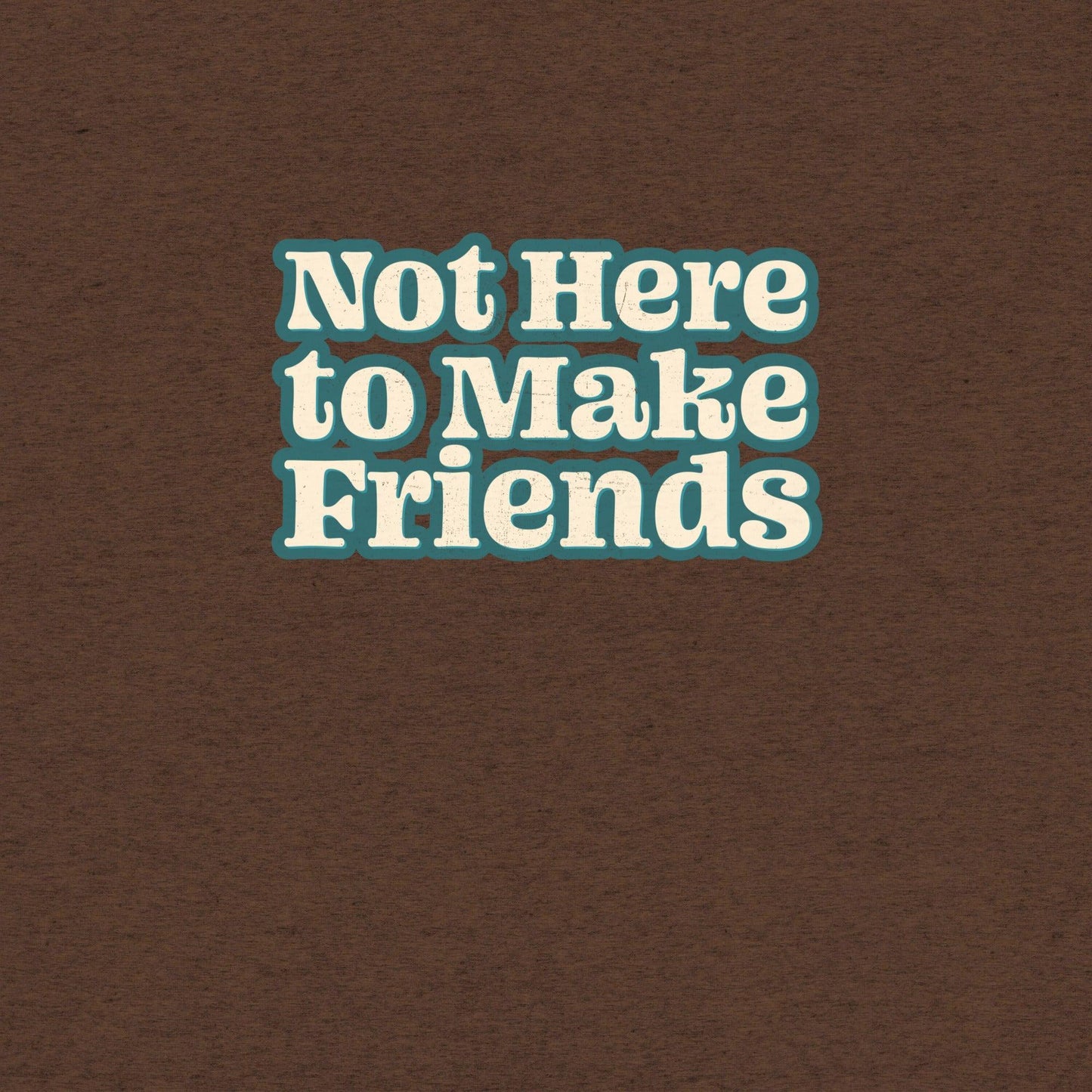 Not Here To Make Friends T-Shirt- funny tshirt by Niche Goods