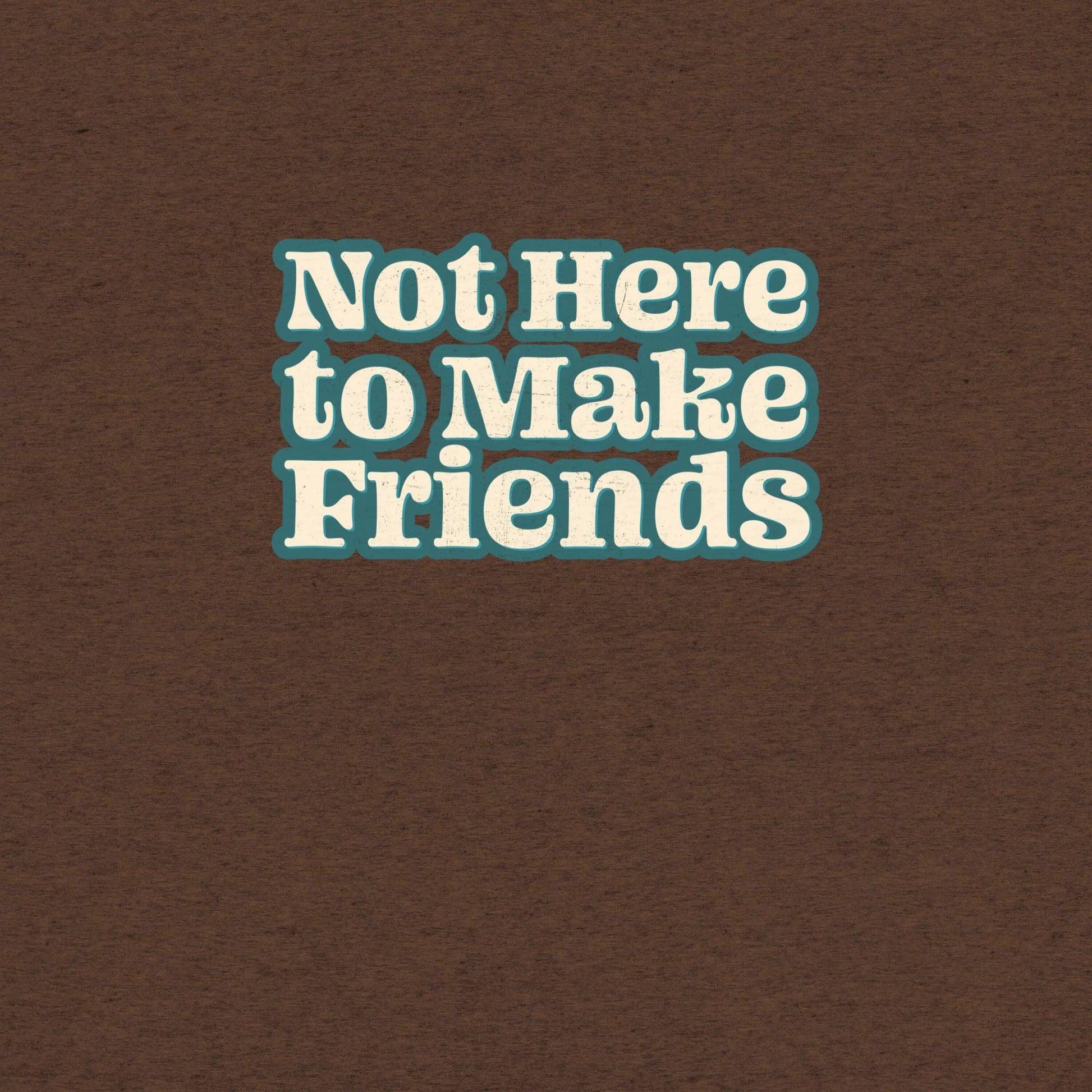 Not Here To Make Friends T-Shirt- funny tshirt by Niche Goods