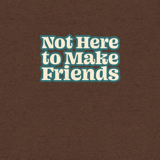 Not Here To Make Friends T-Shirt- funny tshirt by Niche Goods