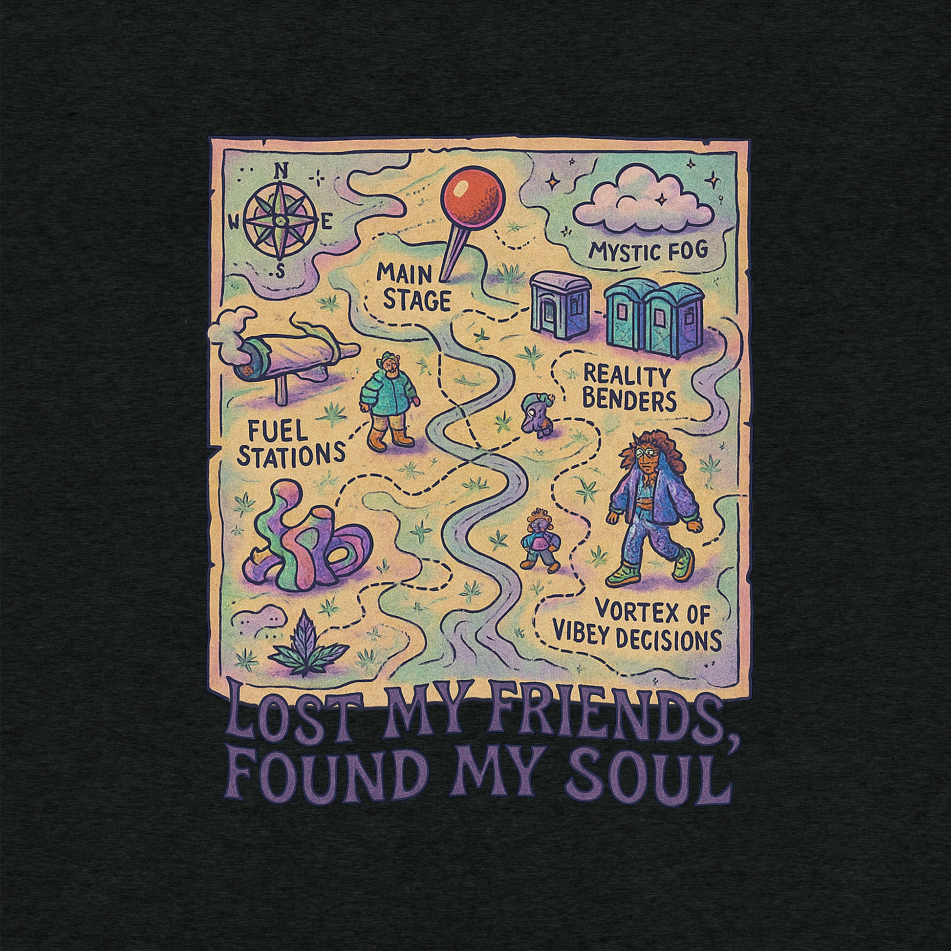 Lost My Friends, Found My Soul- funny tshirt by Niche Goods