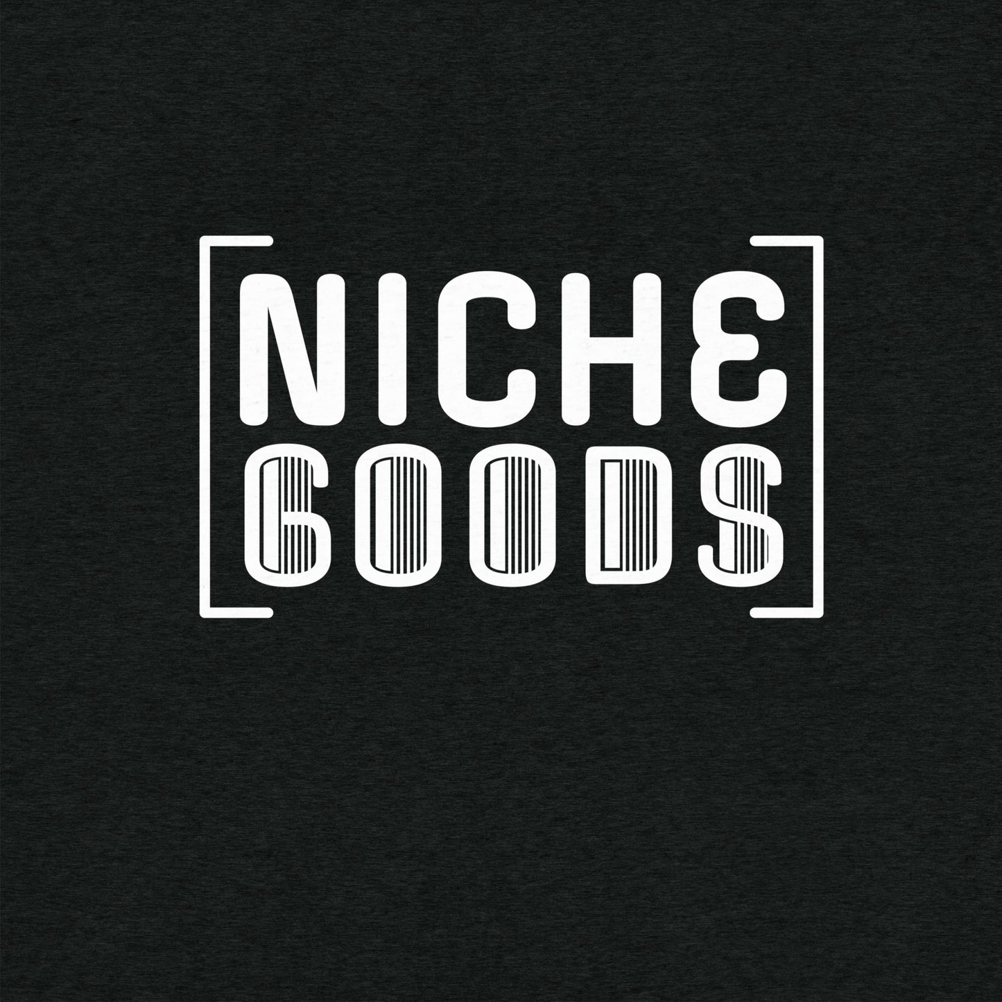 NICHE GOODS White Barcode Logo Shirt- funny tshirt by Niche Goods