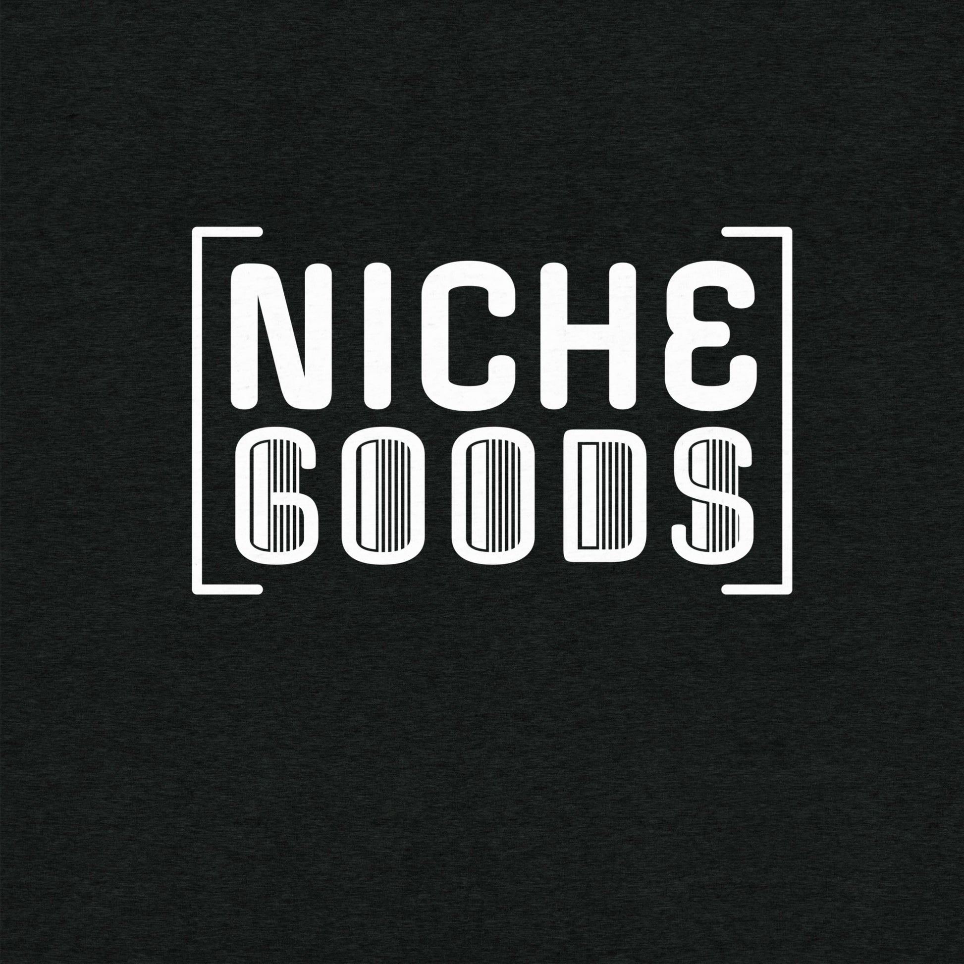 NICHE GOODS White Barcode Logo Shirt- funny tshirt by Niche Goods