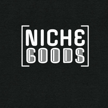 NICHE GOODS White Barcode Logo Shirt- funny tshirt by Niche Goods