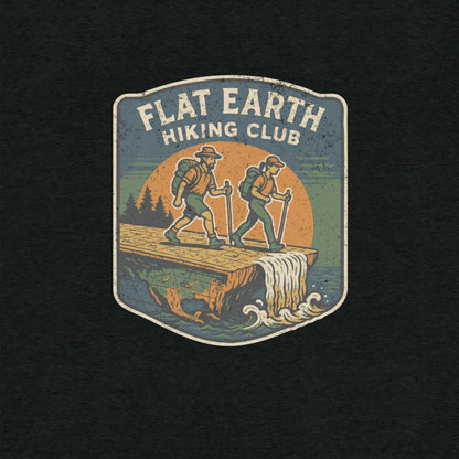 Flat Earth Hiking Club T-shirt- funny tshirt by Niche Goods