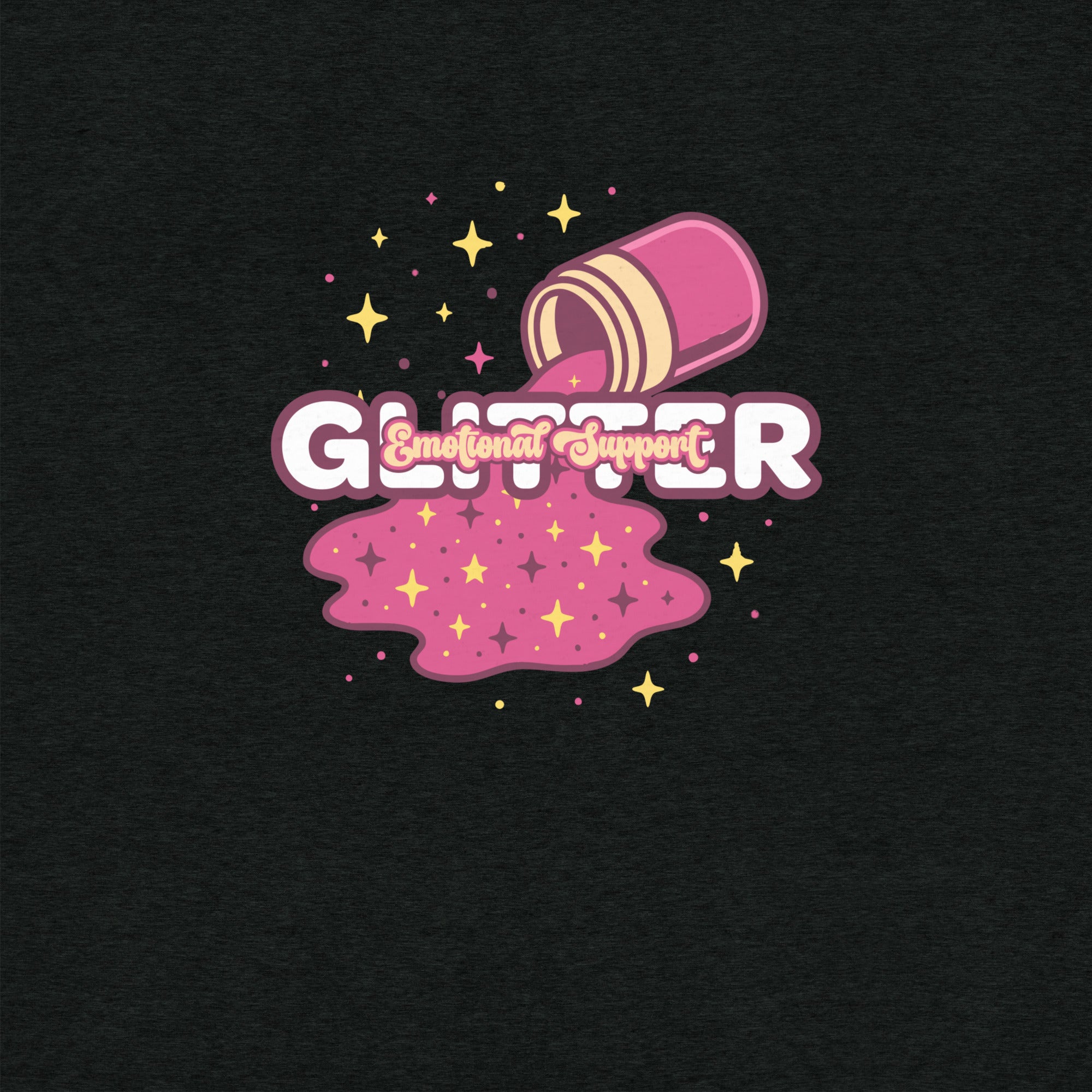 Emotional Support Glitter T-Shirt- funny tshirt by Niche Goods