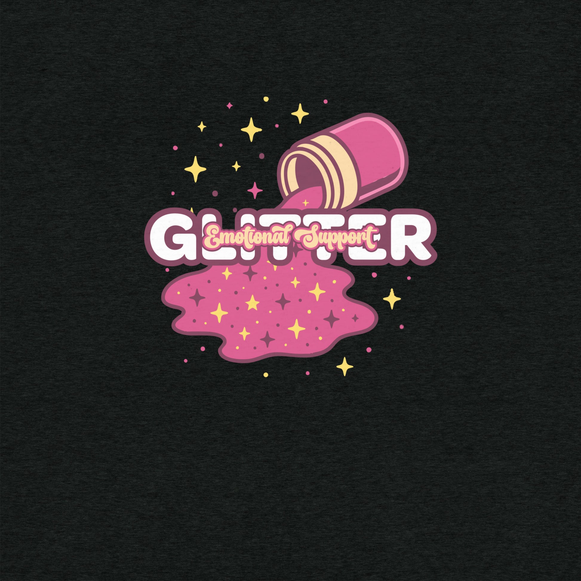 Emotional Support Glitter T-Shirt- funny tshirt by Niche Goods