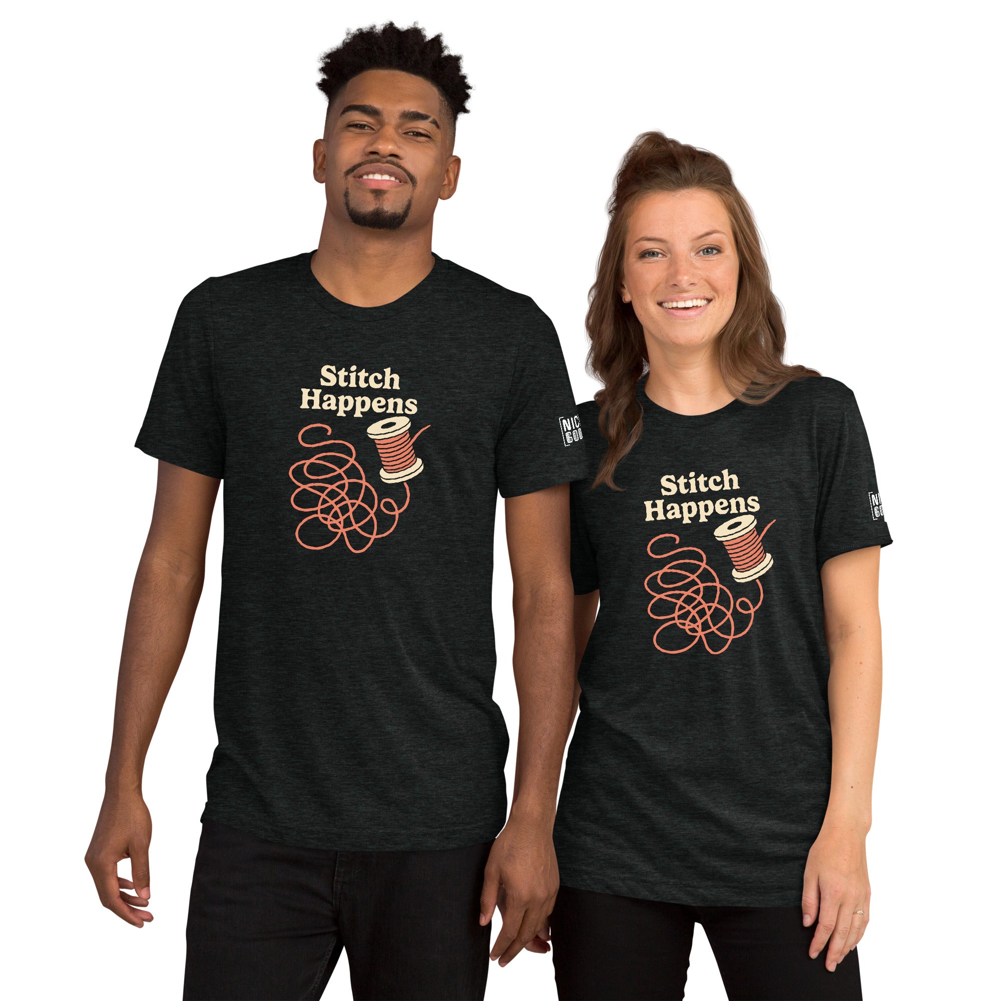 Stitch Happens T-Shirt- funny tshirt by Niche Goods