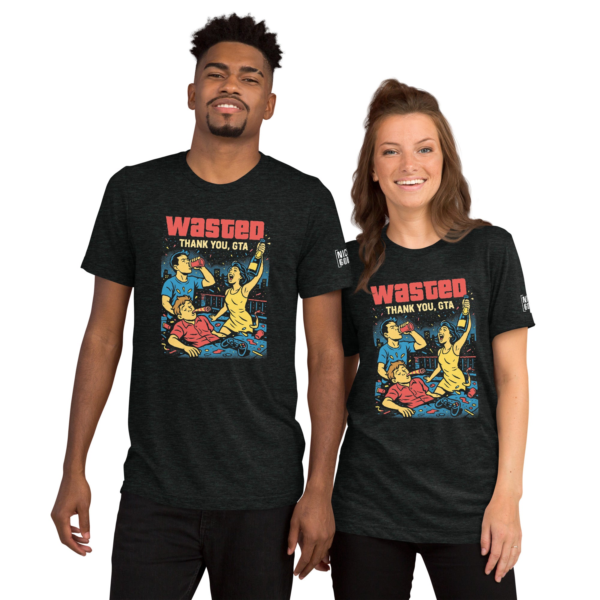 Wasted, Thanks GTA T-Shirt- funny tshirt by Niche Goods