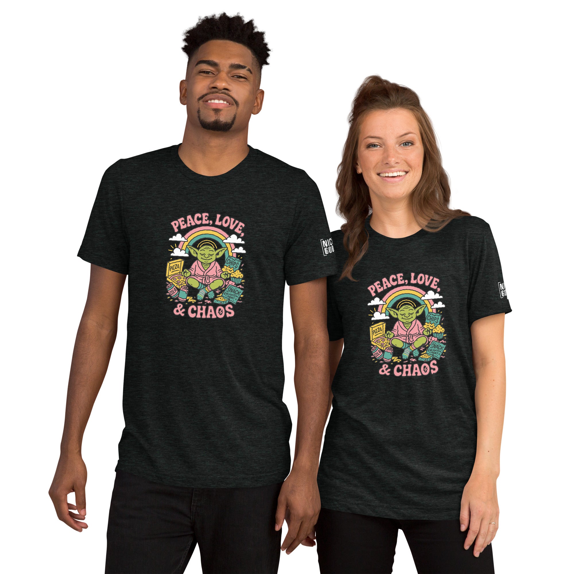 Peace, Love & Chaos Goblin T-Shirt- funny tshirt by Niche Goods