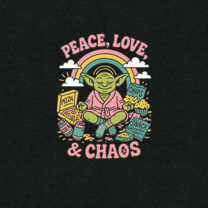 Peace, Love & Chaos Goblin T-Shirt- funny tshirt by Niche Goods