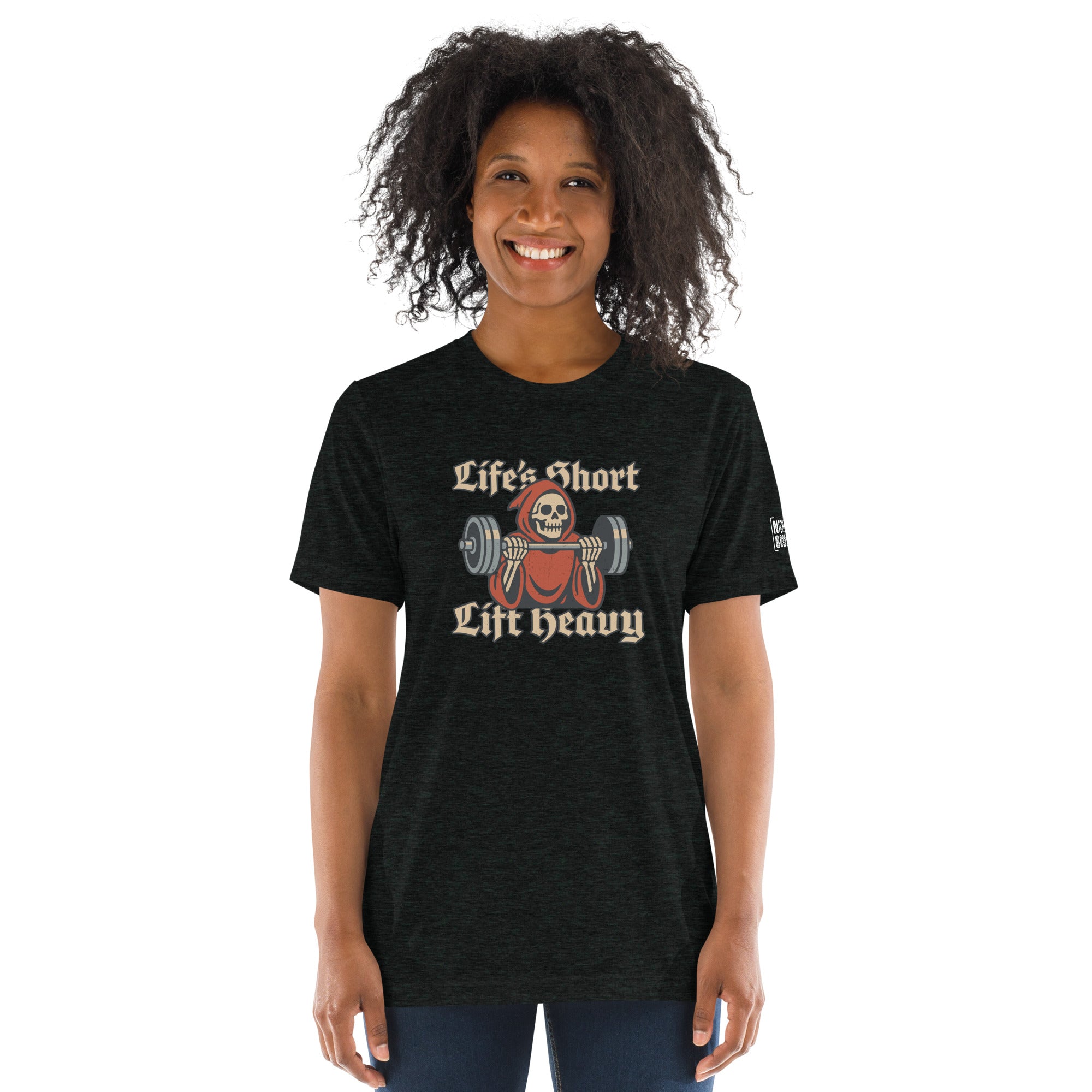 Life's Short Lift Heavy T-Shirt- funny tshirt by Niche Goods