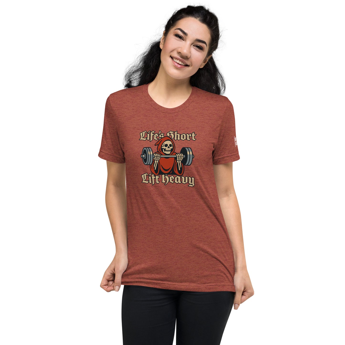 Life's Short Lift Heavy T-Shirt- funny tshirt by Niche Goods