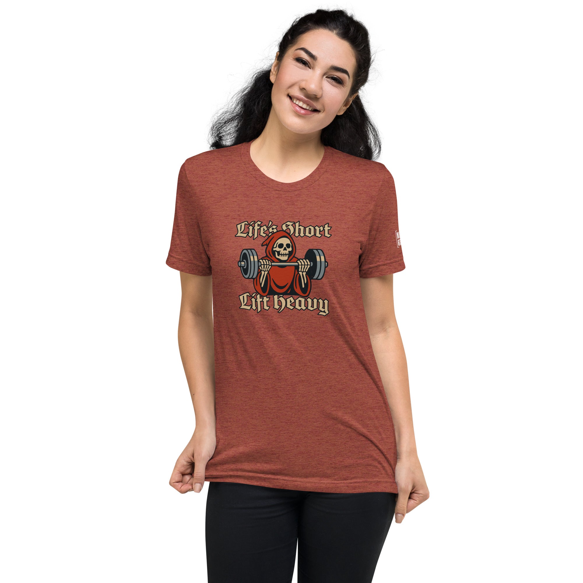 Life's Short Lift Heavy T-Shirt- funny tshirt by Niche Goods
