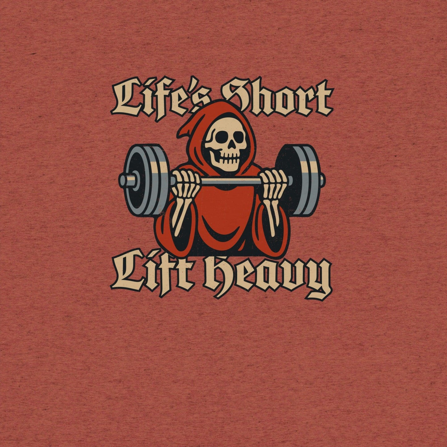 Life's Short Lift Heavy T-Shirt- funny tshirt by Niche Goods