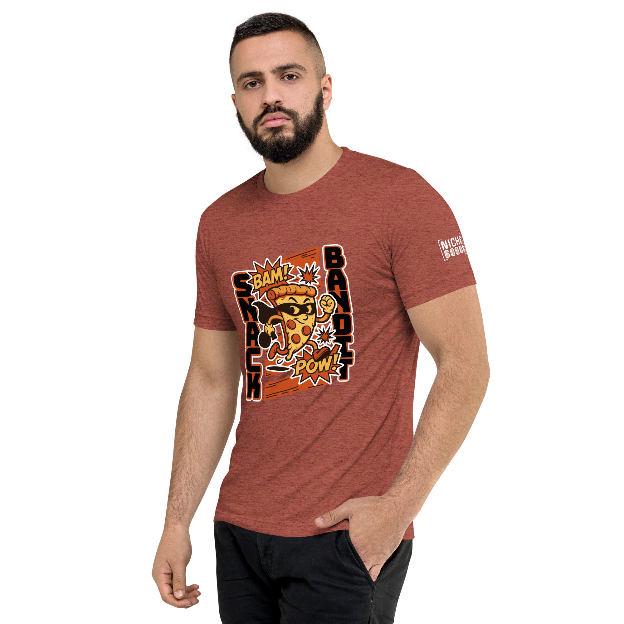 Snack Bandit Pizza T-Shirt- funny tshirt by Niche Goods