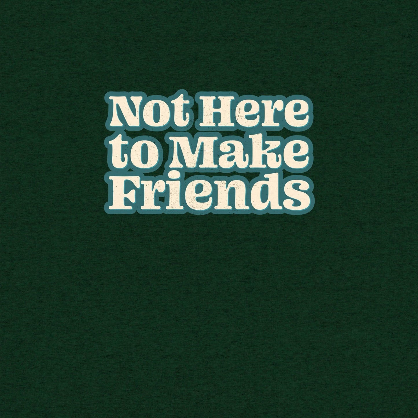 Not Here To Make Friends T-Shirt- funny tshirt by Niche Goods