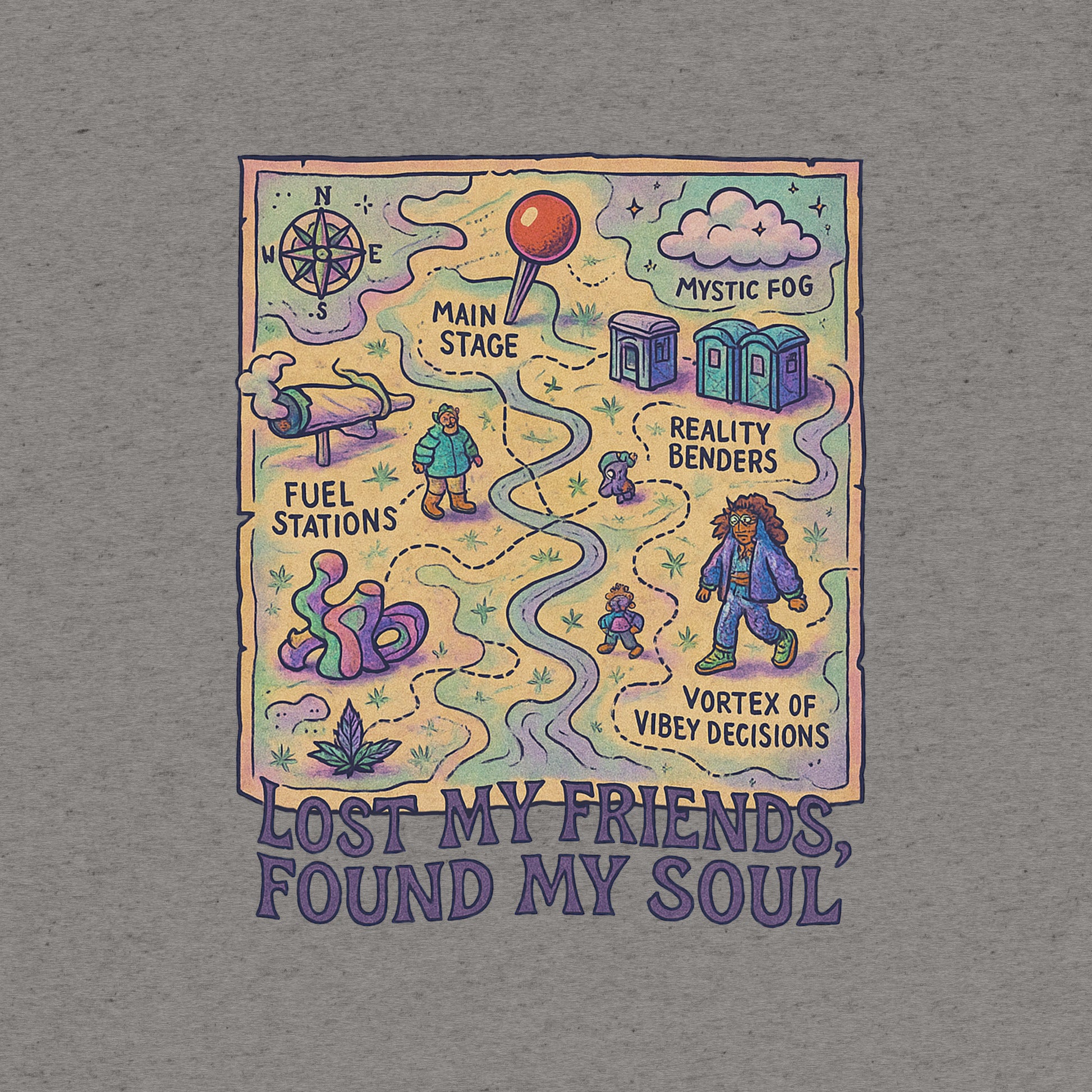 Lost My Friends, Found My Soul- funny tshirt by Niche Goods