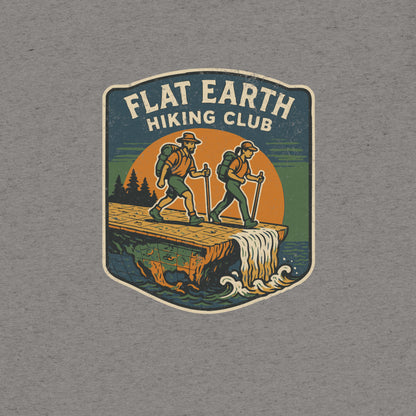 Flat Earth Hiking Club T-shirt- funny tshirt by Niche Goods