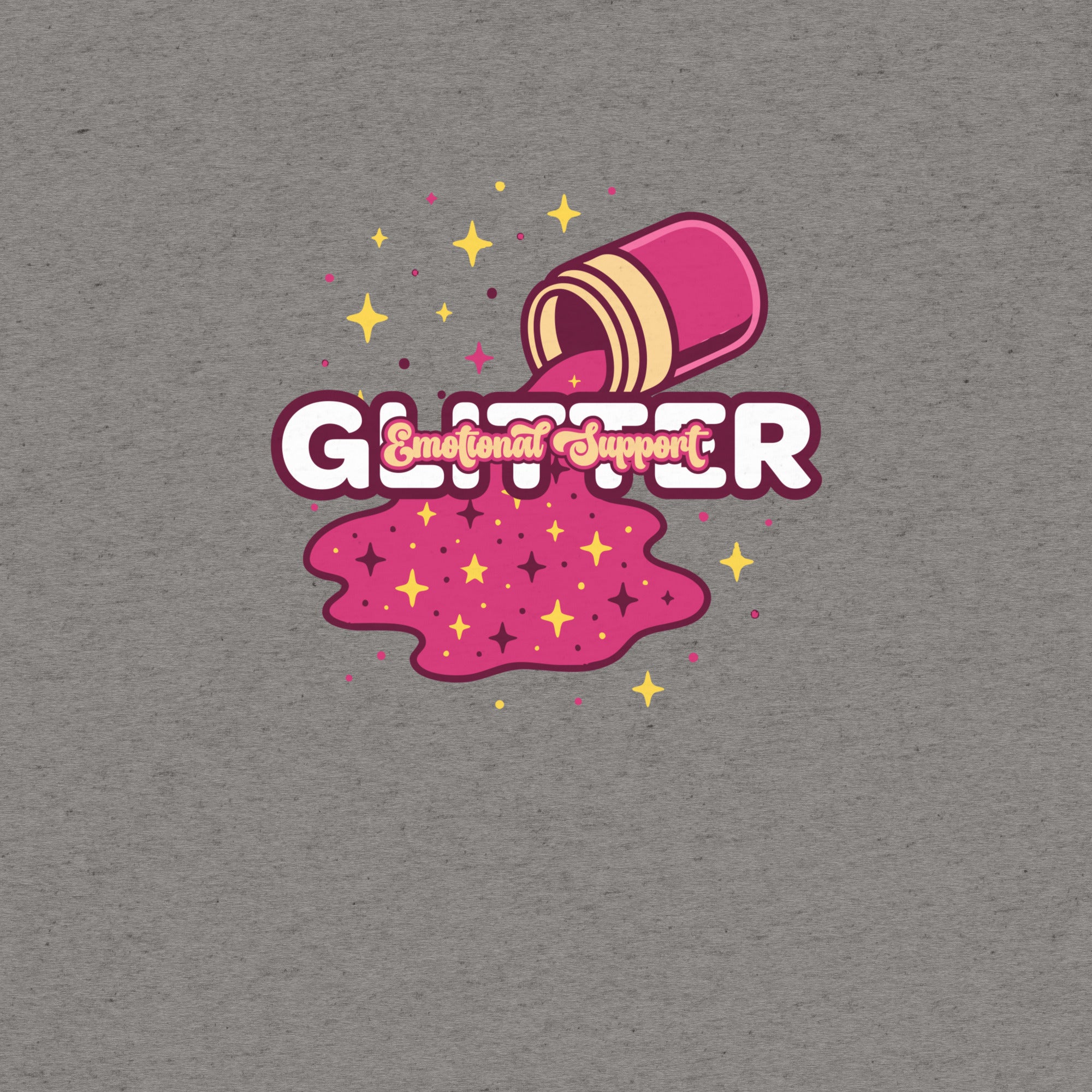 Emotional Support Glitter T-Shirt- funny tshirt by Niche Goods