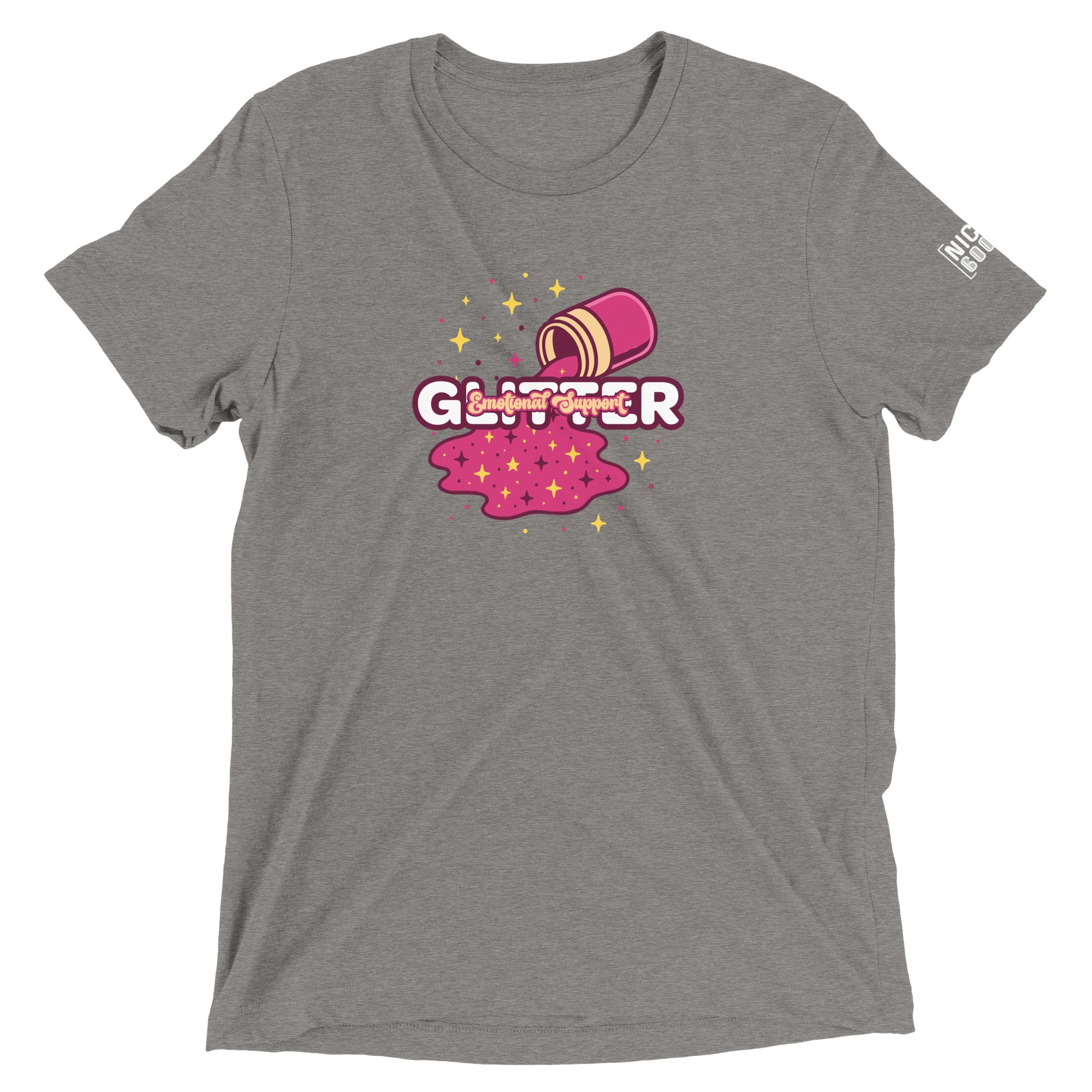 Emotional Support Glitter T-Shirt- funny tshirt by Niche Goods