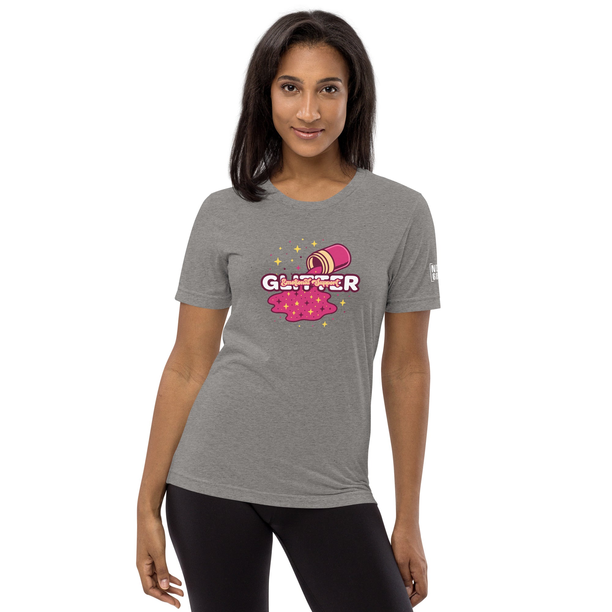 Emotional Support Glitter T-Shirt- funny tshirt by Niche Goods