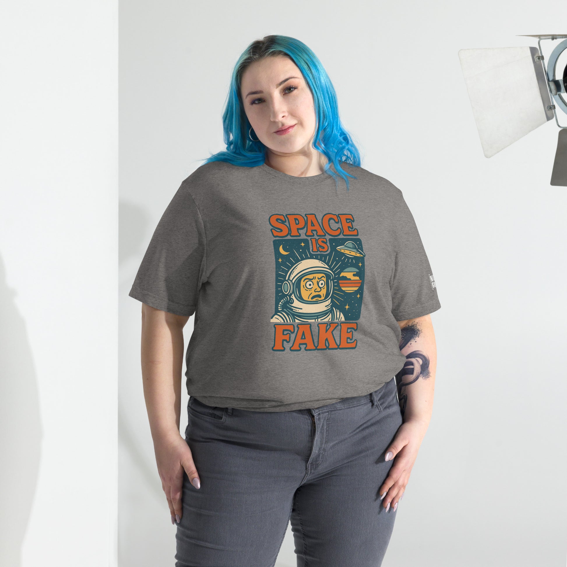 Space is Fake T-Shirt- funny tshirt by Niche Goods