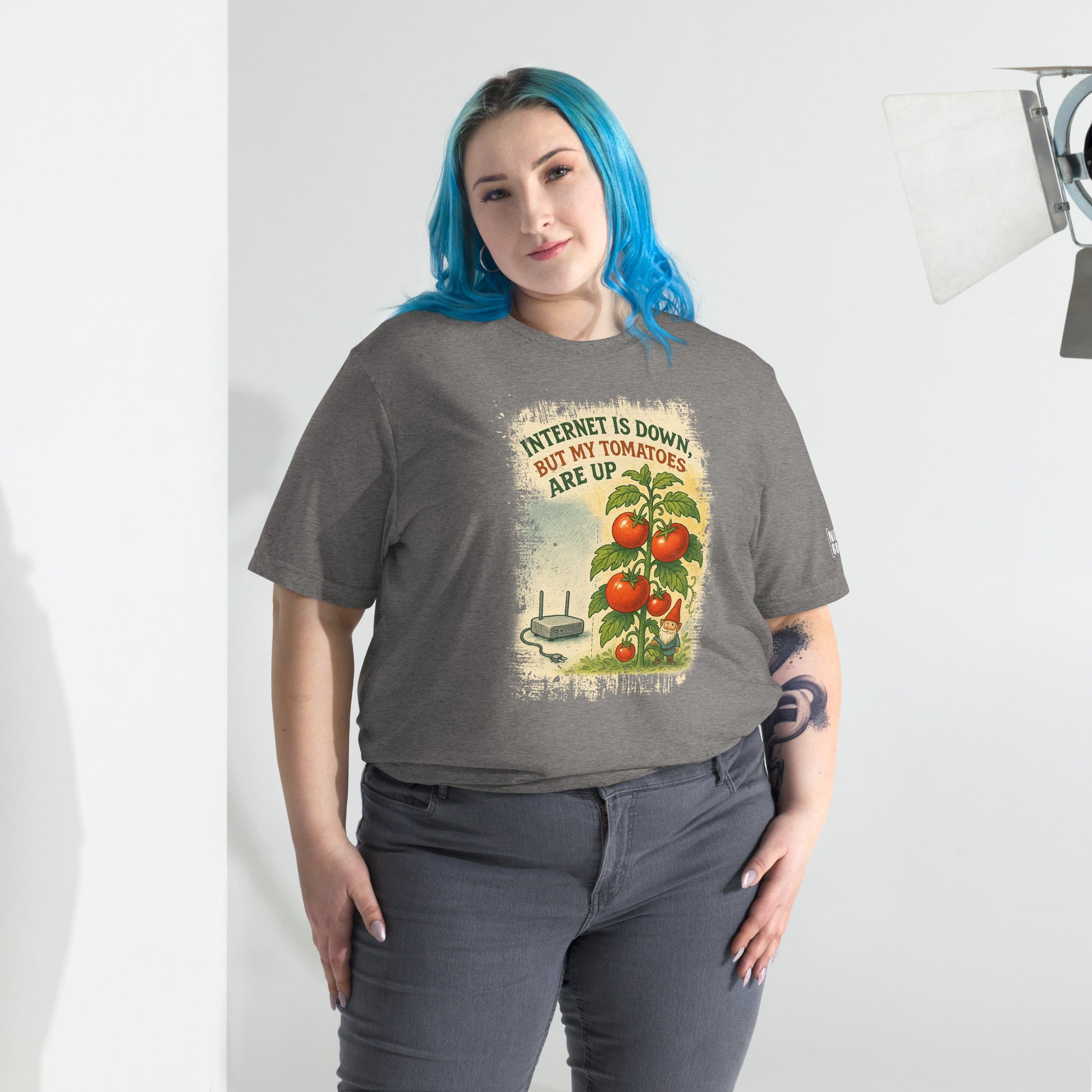 Internet Is Down, But My Tomatoes Are Up T-Shirt- funny tshirt by Niche Goods