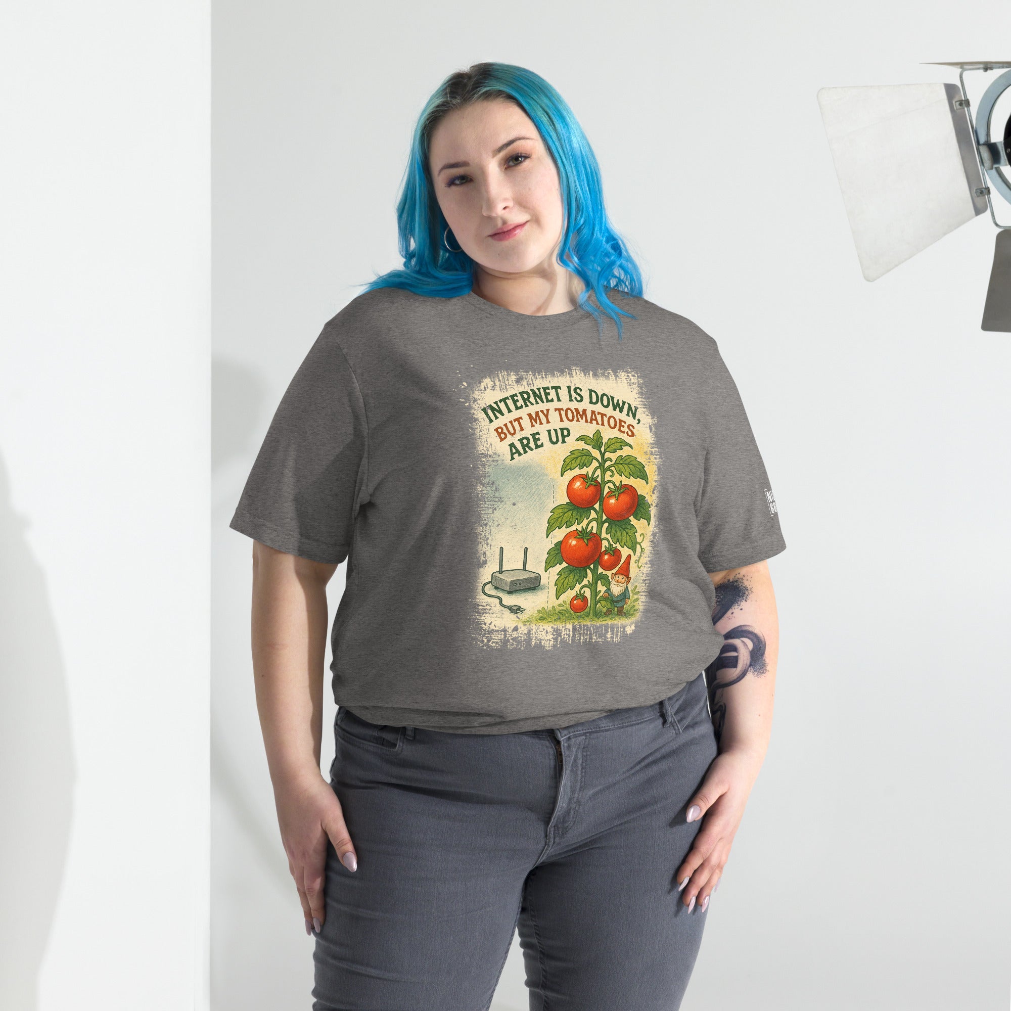 Internet Is Down, But My Tomatoes Are Up T-Shirt- funny tshirt by Niche Goods