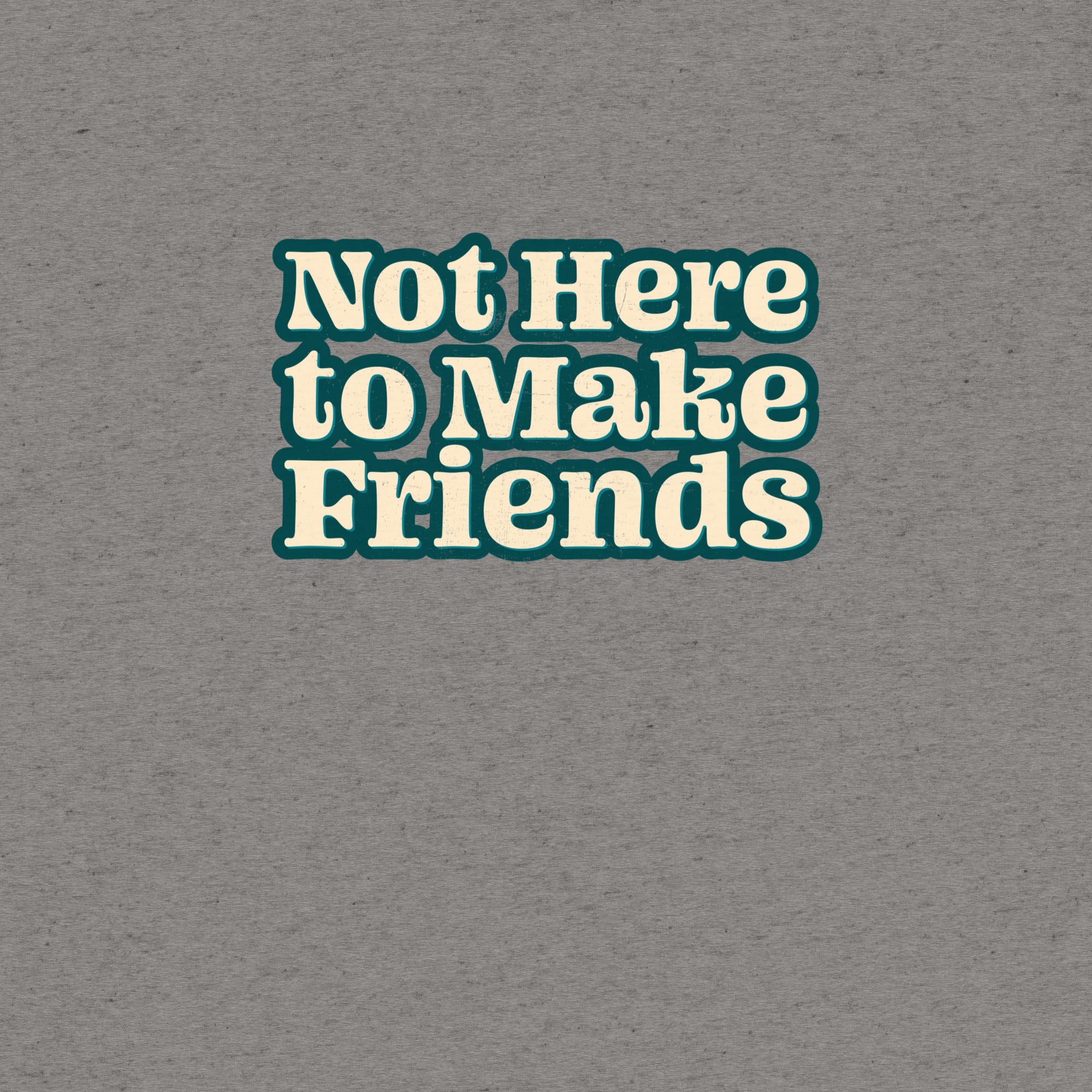 Not Here To Make Friends T-Shirt- funny tshirt by Niche Goods