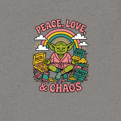 Peace, Love & Chaos Goblin T-Shirt- funny tshirt by Niche Goods