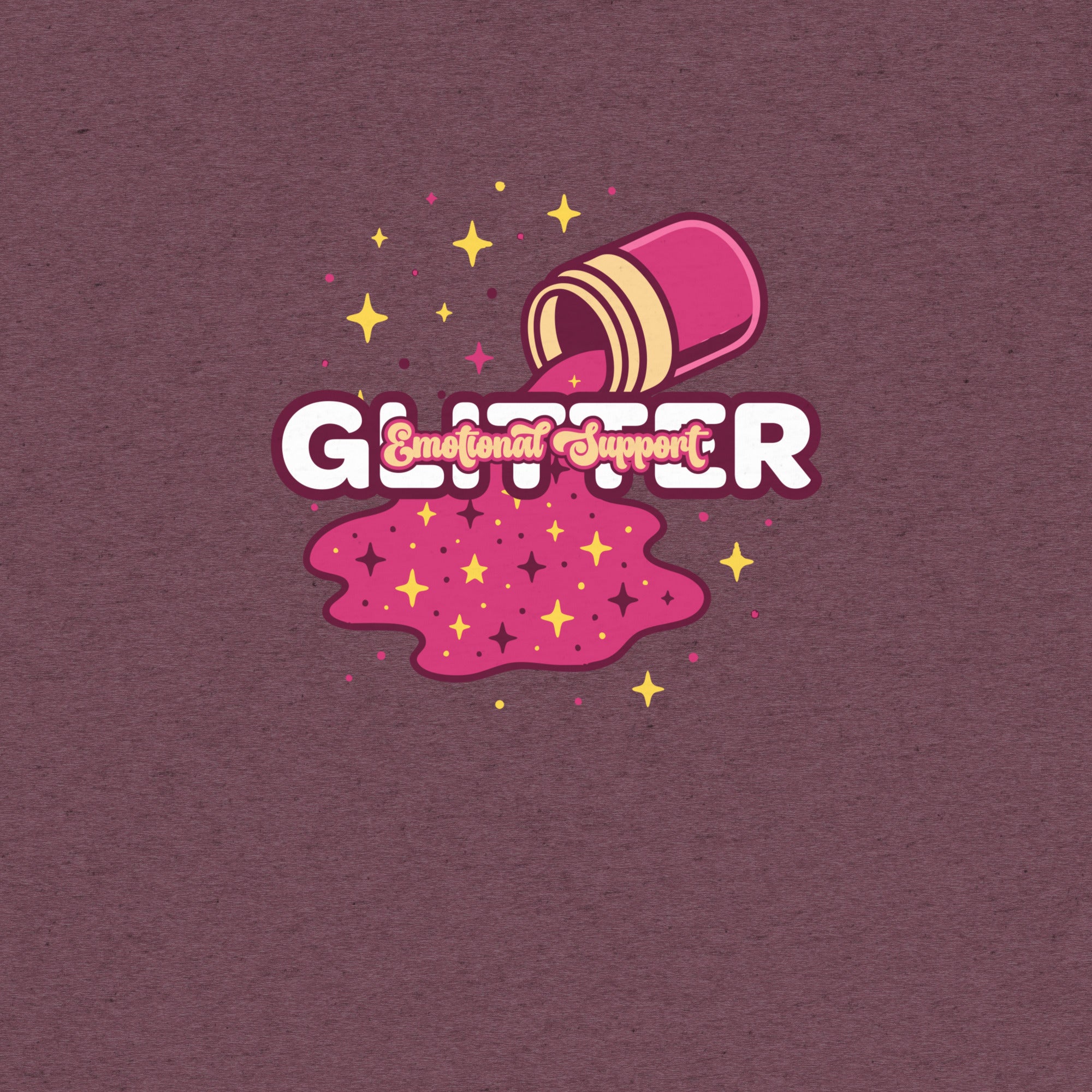 Emotional Support Glitter T-Shirt- funny tshirt by Niche Goods