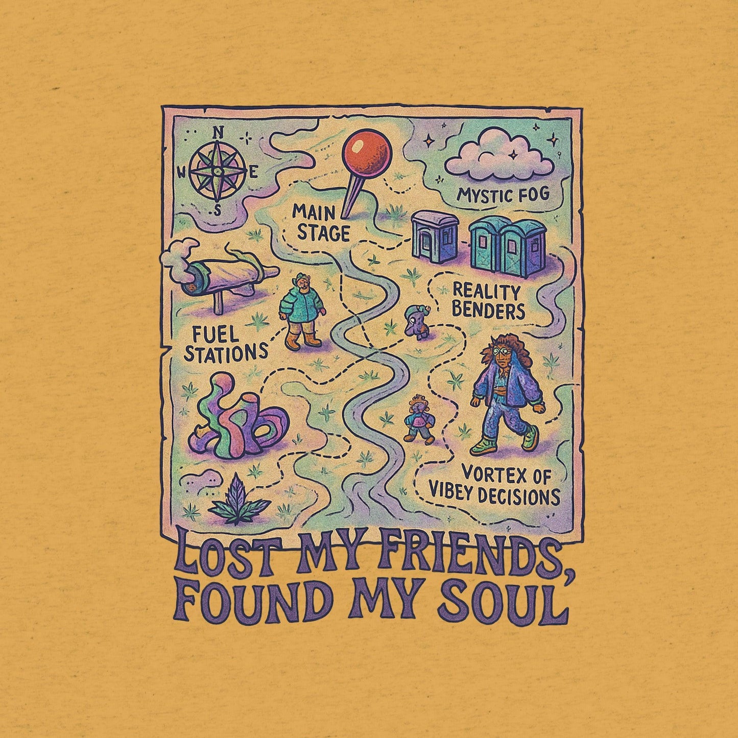 Lost My Friends, Found My Soul- funny tshirt by Niche Goods