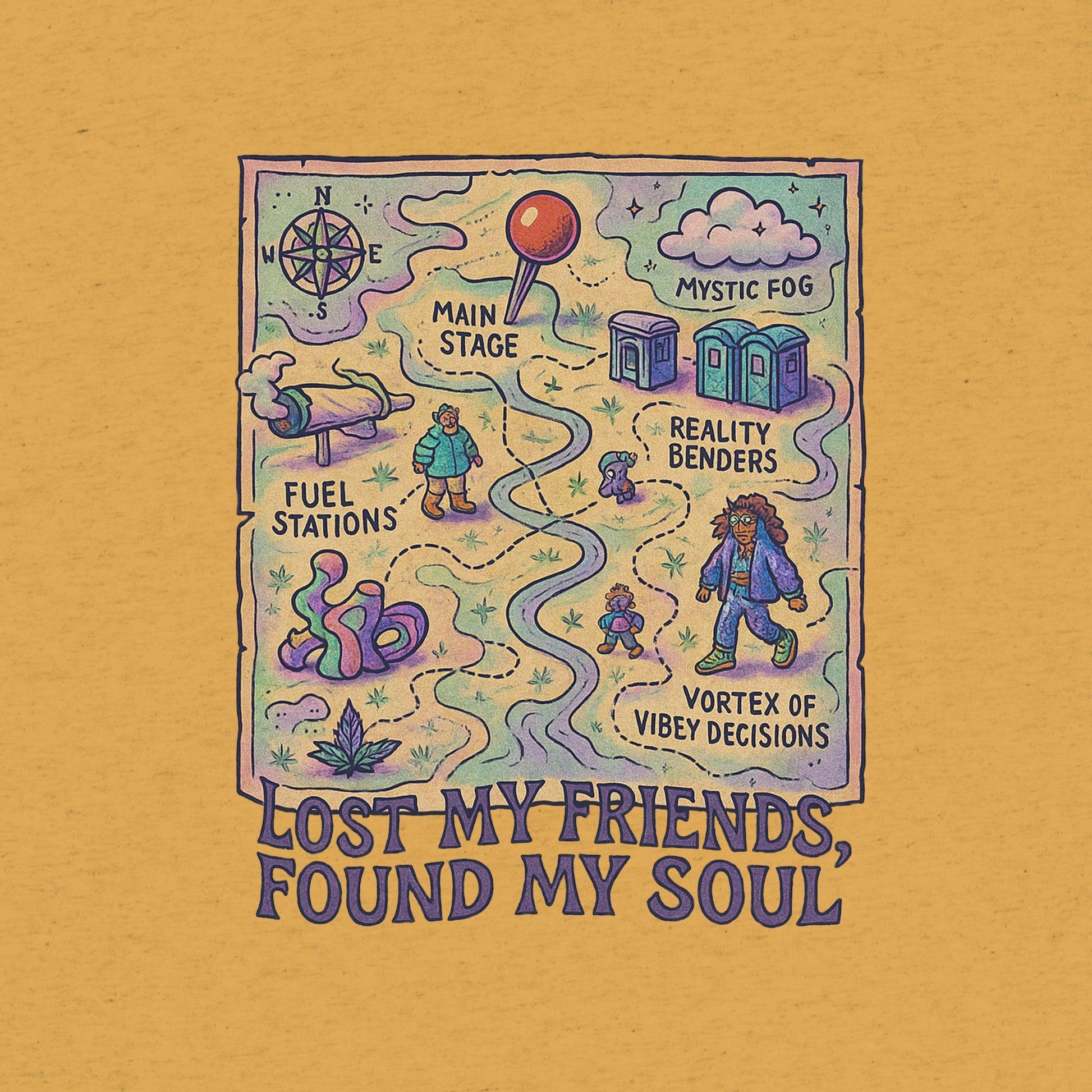 Lost My Friends, Found My Soul- funny tshirt by Niche Goods
