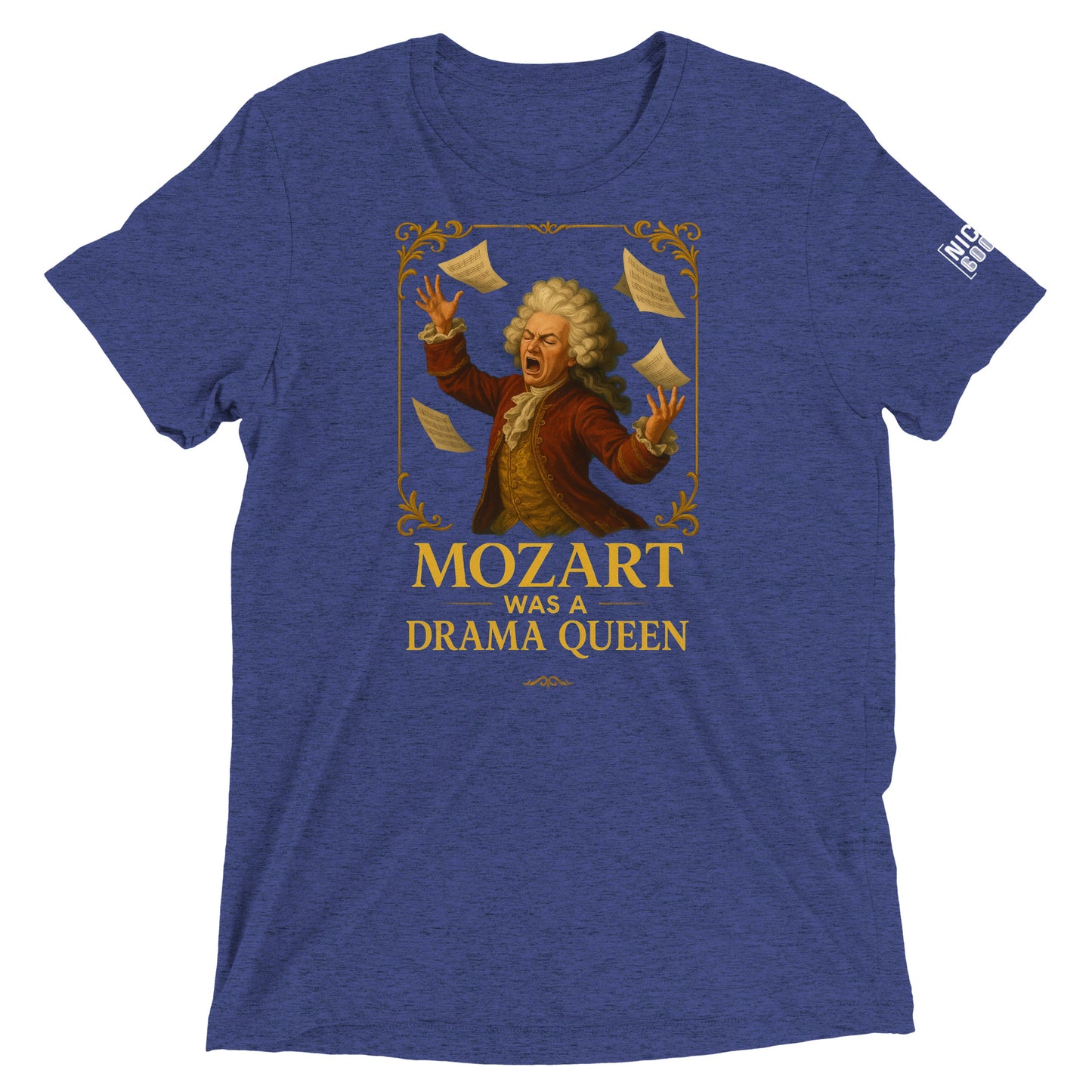 Mozart Was a Drama Queen- funny tshirt by Niche Goods