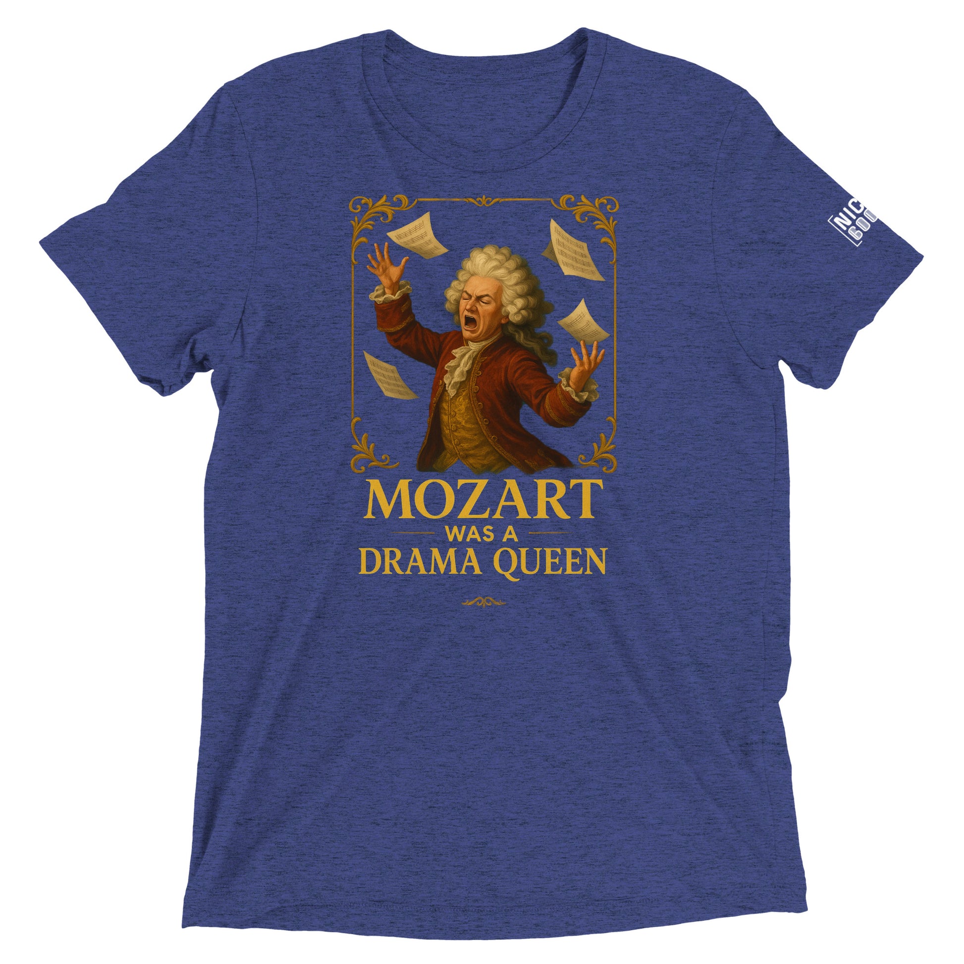 Mozart Was a Drama Queen- funny tshirt by Niche Goods