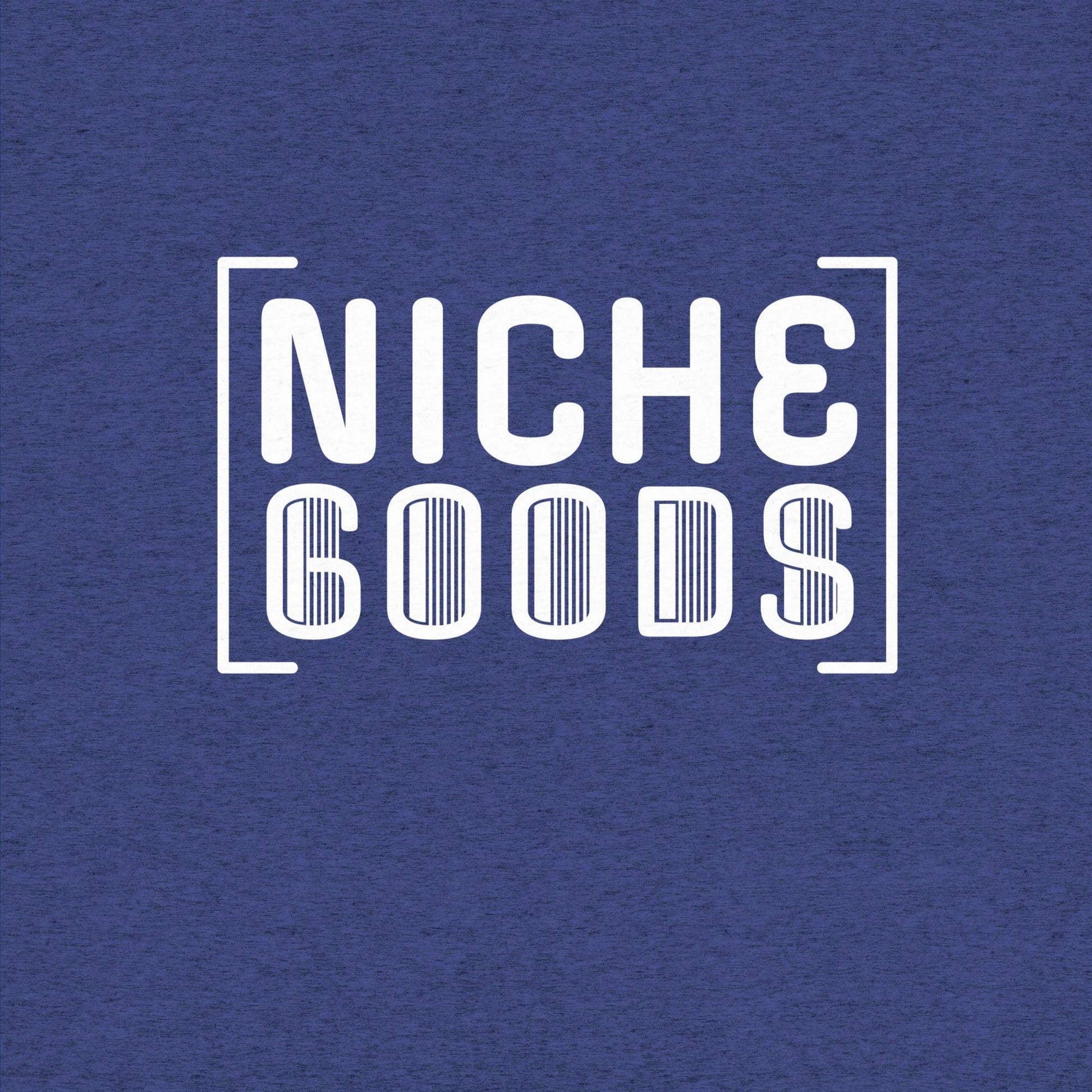 NICHE GOODS White Barcode Logo Shirt- funny tshirt by Niche Goods