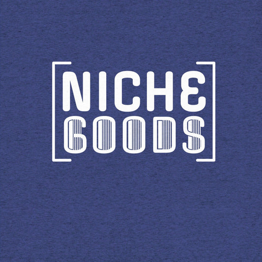 NICHE GOODS White Barcode Logo Shirt- funny tshirt by Niche Goods