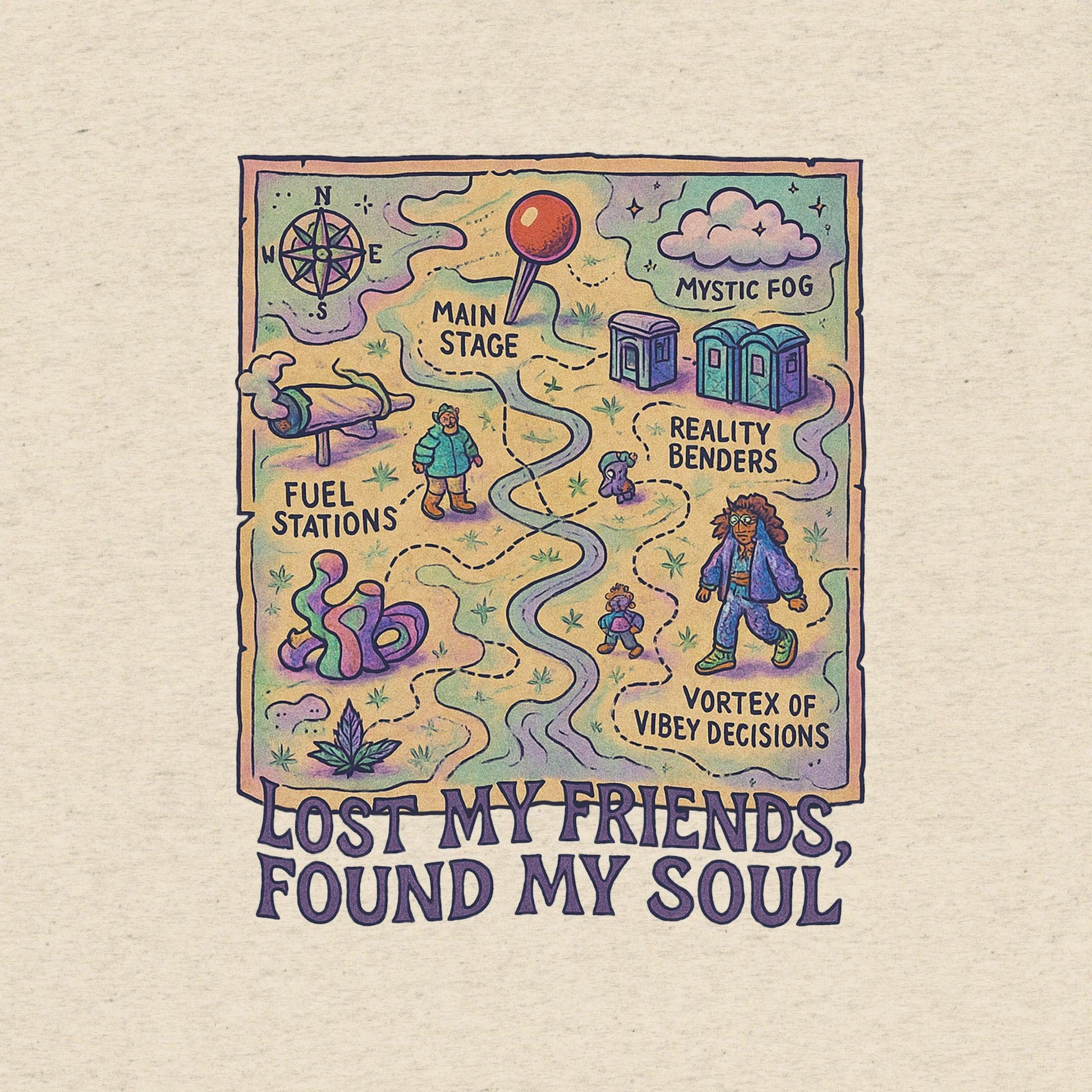 Lost My Friends, Found My Soul- funny tshirt by Niche Goods