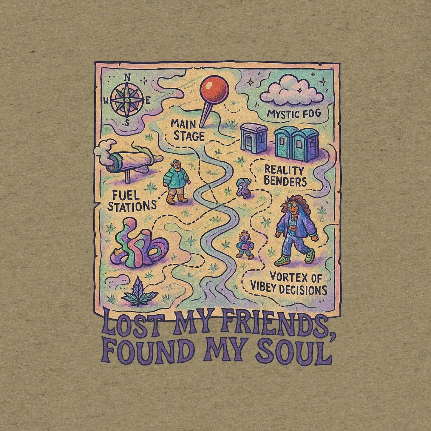 Lost My Friends, Found My Soul- funny tshirt by Niche Goods