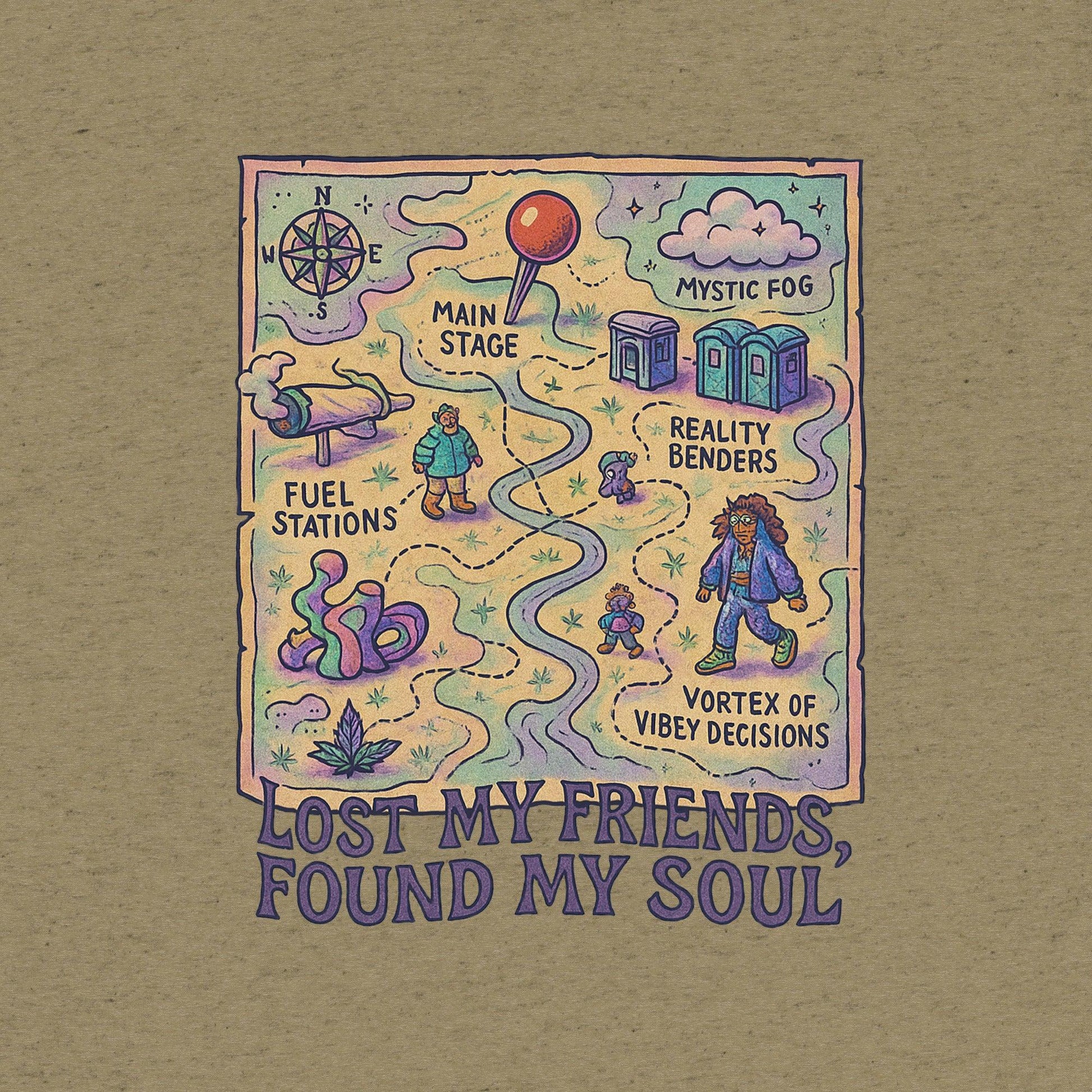 Lost My Friends, Found My Soul- funny tshirt by Niche Goods
