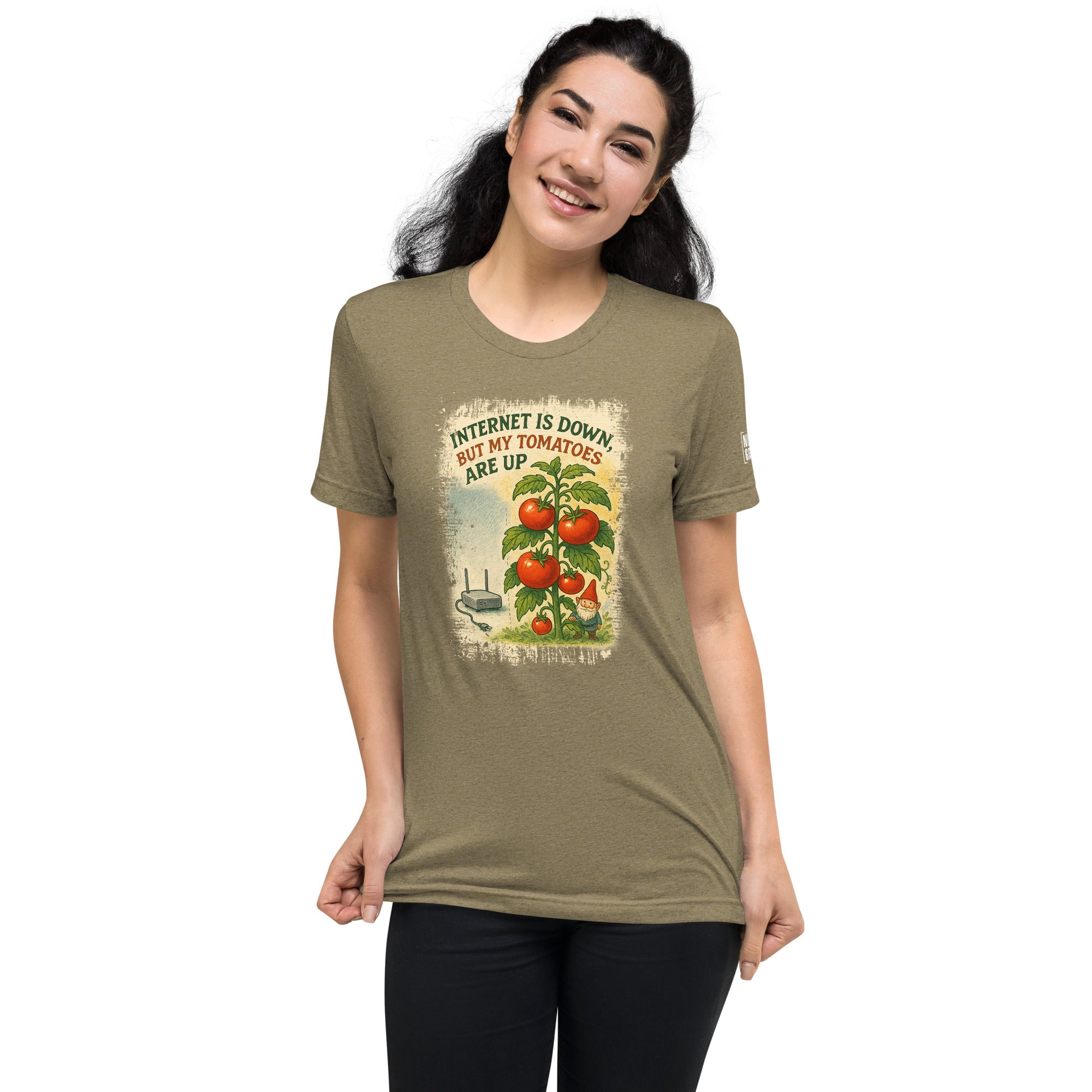 Internet Is Down, But My Tomatoes Are Up T-Shirt- funny tshirt by Niche Goods