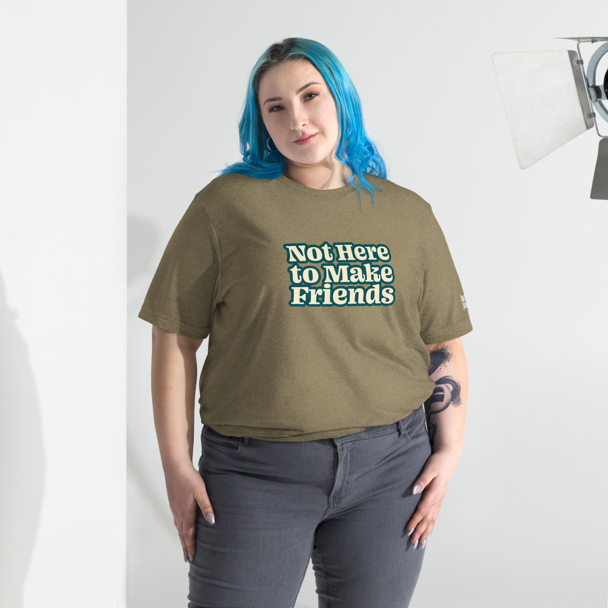 Not Here To Make Friends T-Shirt- funny tshirt by Niche Goods